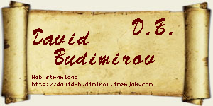 David Budimirov vizit kartica